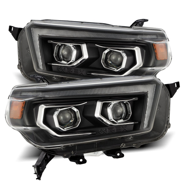 10-13 Toyota 4Runner PRO-Series Halogen Projector Headlights Black | AlphaRex