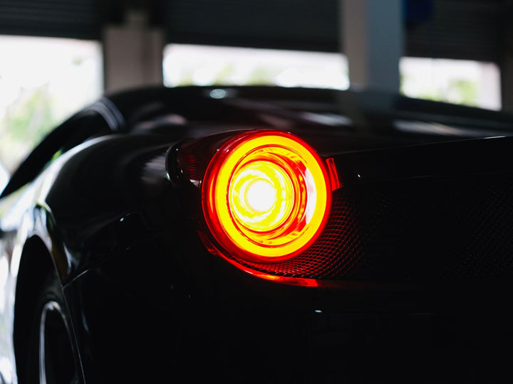 10-15 Ferrari 458 NOVA-Series Prismatic LED Tail Lights - Smoke | AlphaRex