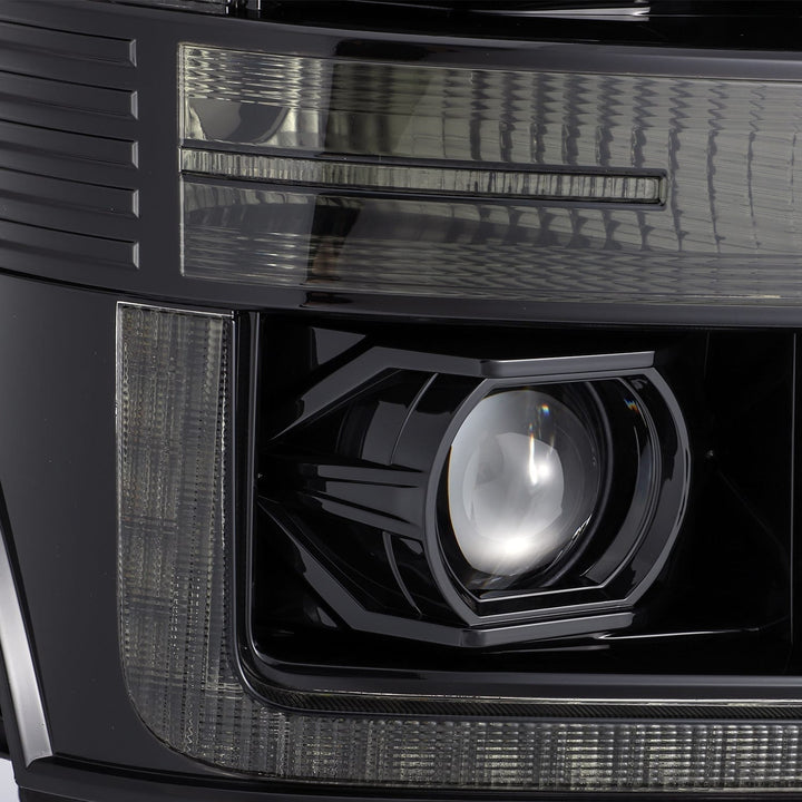 11-16 Ford Super Duty LUXX-Series LED Projector Headlights Alpha-Black | AlphaRex