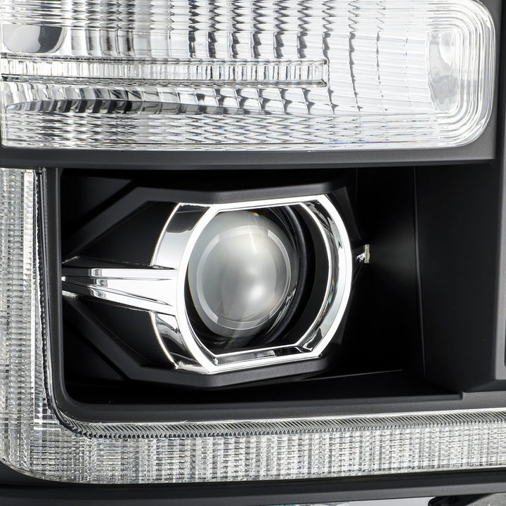 11-16 Ford Super Duty LUXX-Series LED Projector Headlights Black | AlphaRex