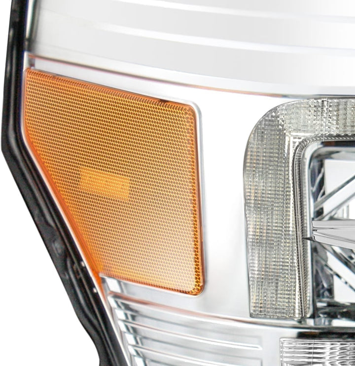 11-16 Ford Super Duty LUXX-Series LED Projector Headlights Chrome | AlphaRex