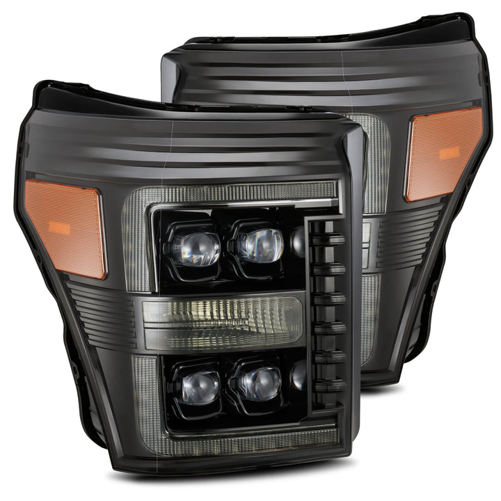 11-16 Ford Super Duty NOVA-Series LED Projector Headlights Alpha-Black | AlphaRex