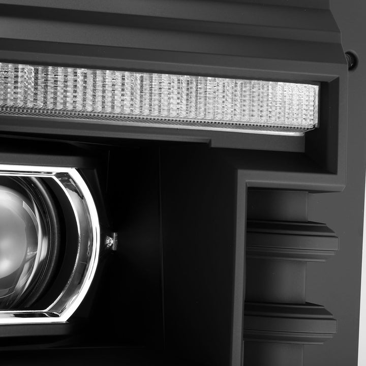11-16 Ford Super Duty PRO-Series Halogen Projector Headlights Black | AlphaRex
