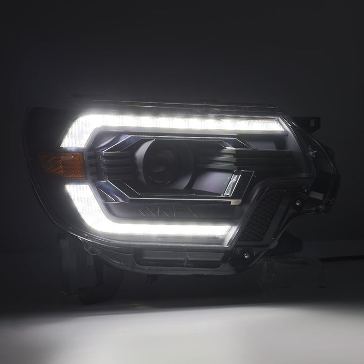 12-15 Toyota Tacoma LUXX-Series LED Projector Headlights Black | AlphaRex