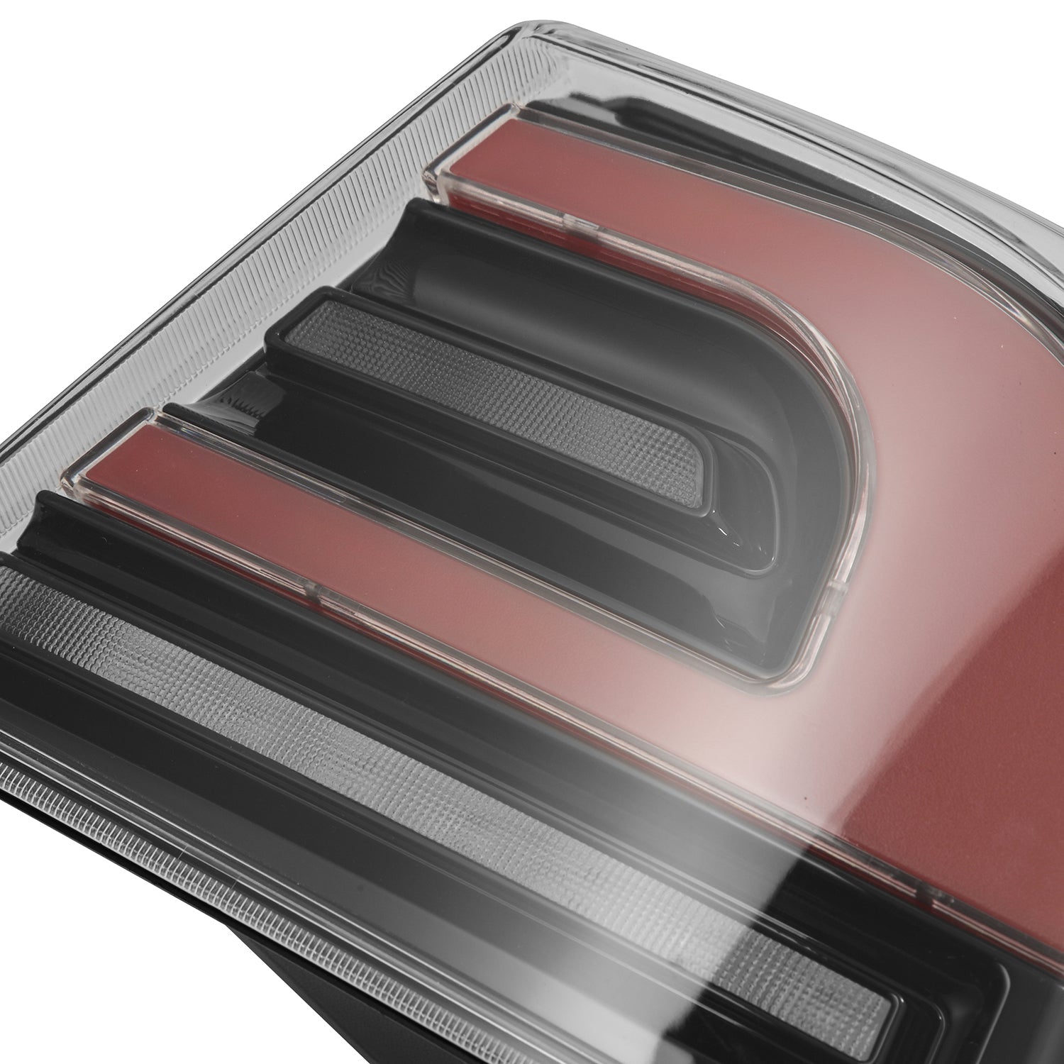12-21 Tesla Model S LUXX-Series LED Tail Lights Black-Red (With Black ...