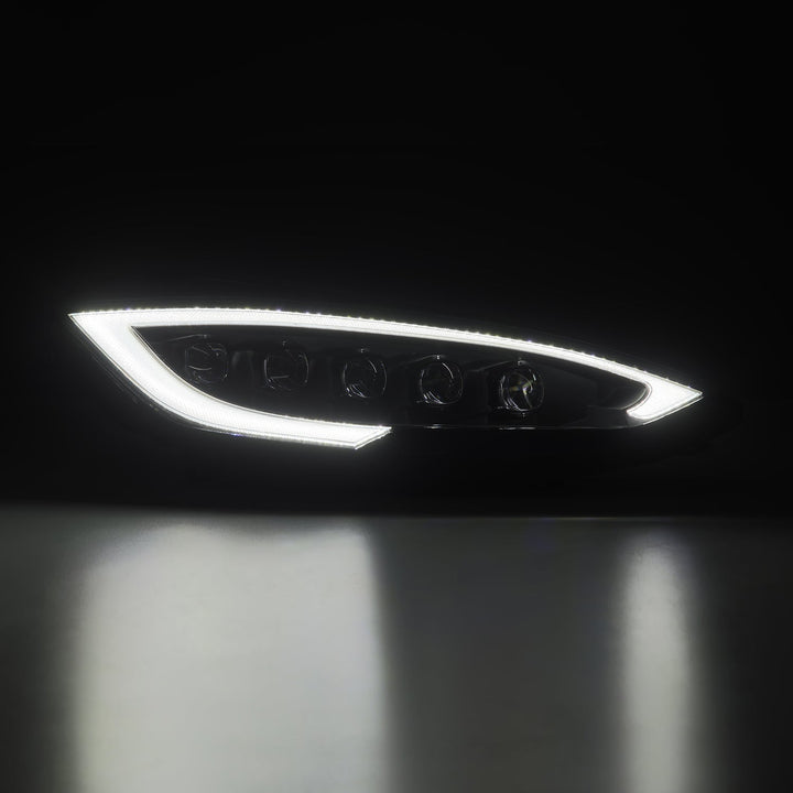 12-21 Tesla Model S NOVA-Series LED Projector Headlights Black | AlphaRex