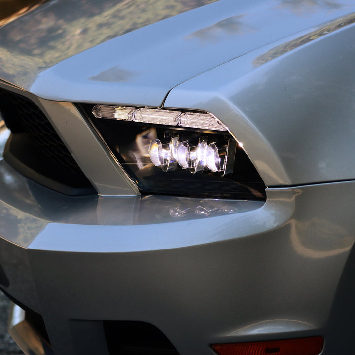 13-14 Ford Mustang MK II NOVA-Series LED Projector Headlights Alpha-Black | AlphaRex
