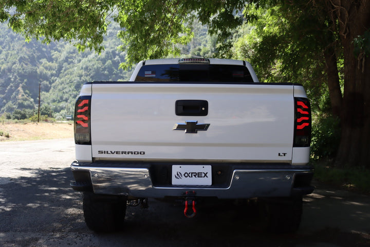 14-18 Chevrolet Silverado 1500 / 15-19 Silverado 2500HD/3500HD / 15-19 GMC Sierra 3500HD Dually PRO-Series LED Tail Lights Jet Black | AlphaRex