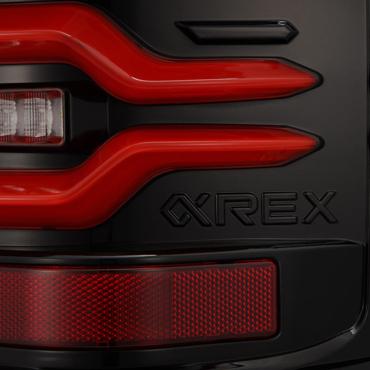 14-18 GMC Sierra 1500/2500HD/3500HD LUXX-Series LED Tail Lights Black-Red | AlphaRex