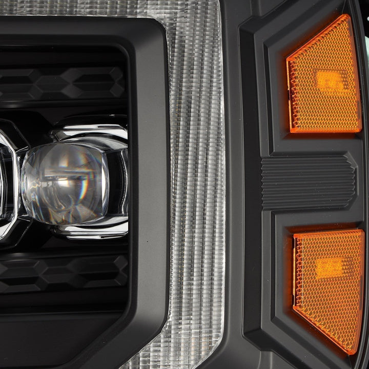 14-18 GMC Sierra NOVA-Series LED Projector Headlights Black | AlphaRex