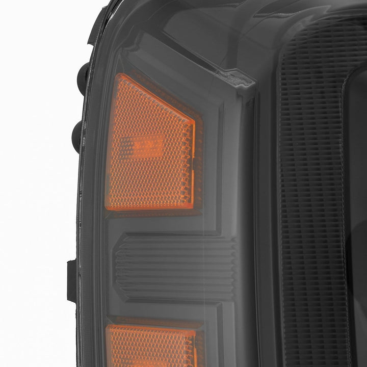 14-18 GMC Sierra PRO-Series Halogen Projector Headlights Alpha-Black | AlphaRex