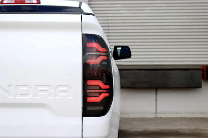 14-21 Toyota Tundra LUXX-Series LED Tail Lights Black-Red | AlphaRex
