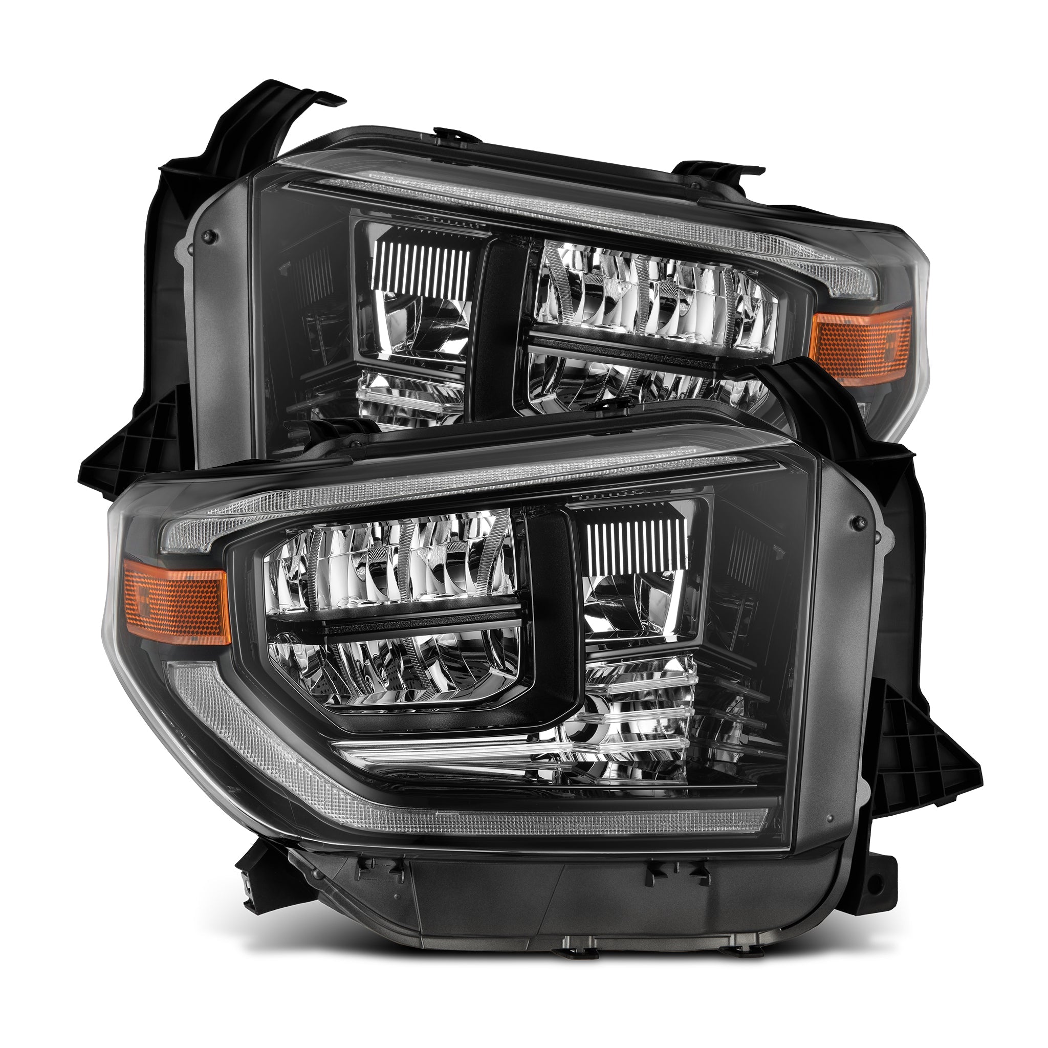 14-21 Toyota Tundra MK II LUXX-Series LED Crystal Headlights Alpha-Bla ...