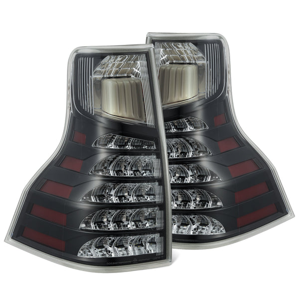 14-23 Lexus GX 460 PRO-Series LED Tail Lights Black Clear | AlphaRex