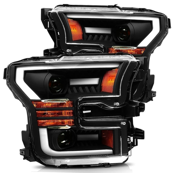 15-17 Ford F150 PRO-Series Halogen Projector Headlights Black | AlphaRex