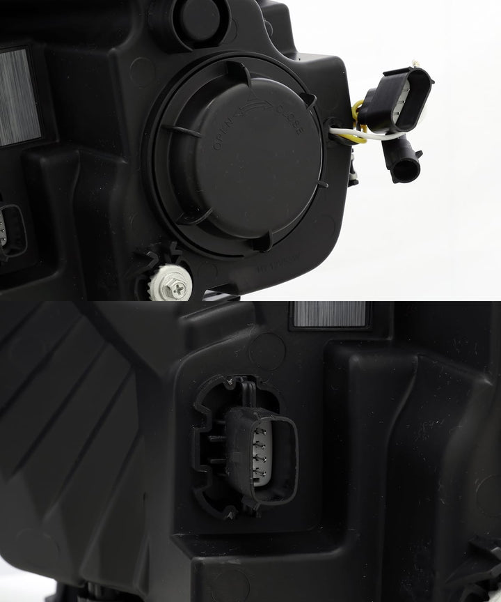 15-17 Ford F150 PRO-Series Halogen Projector Headlights Jet Black | AlphaRex