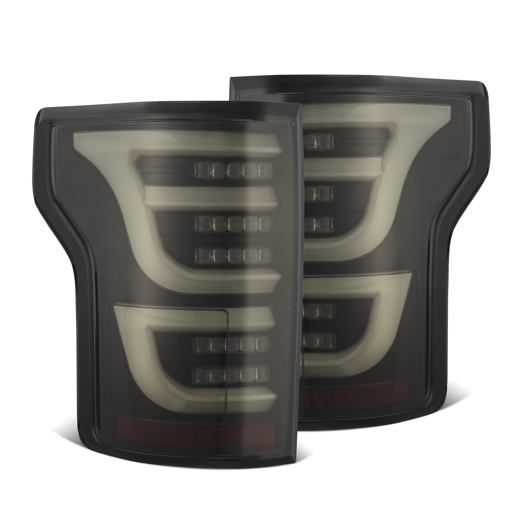 Ford Luton Rear Light 15-20 Ford F150 LUXX-Series LED Tail Lights Black | AlphaRex