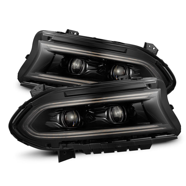 15-23 Dodge Charger LUXX-Series LED Projector Headlights Alpha-Black | AlphaRex