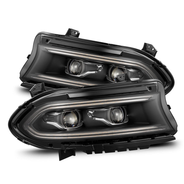 15-23 Dodge Charger LUXX-Series LED Projector Headlights Black | AlphaRex