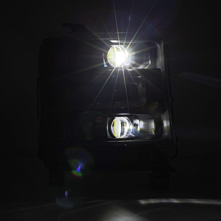 16-18 Chevrolet Silverado 1500 LUXX-Series LED Projector Headlights Black | AlphaRex