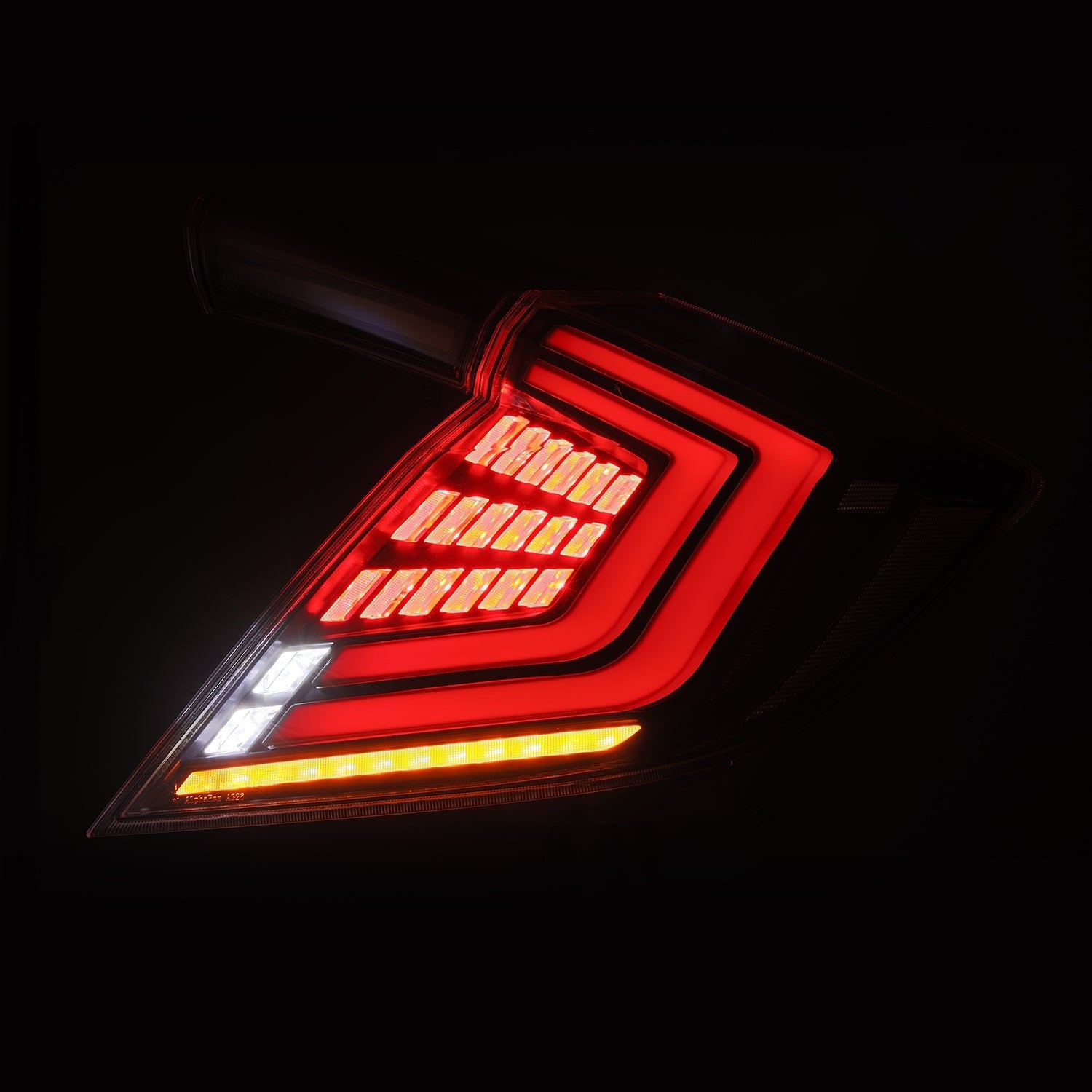 16-21 Honda Civic Hatchback NOVA-Series Prismatic LED Tail Lights Alpha ...
