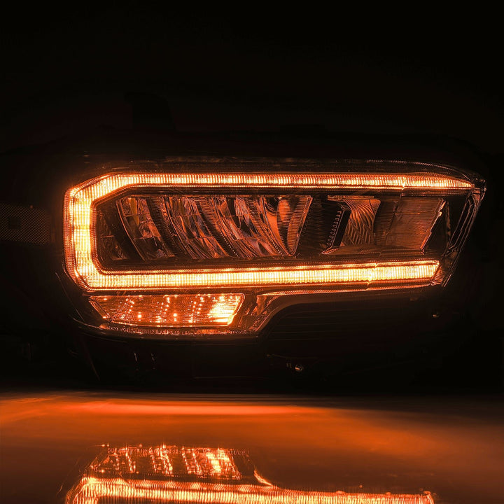 16-23 Toyota Tacoma LUXX-Series LED Crystal Headlights Black | AlphaRex