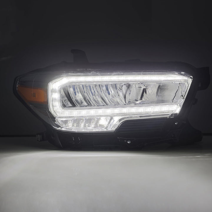 16-23 Toyota Tacoma LUXX-Series LED Crystal Headlights Chrome | AlphaRex