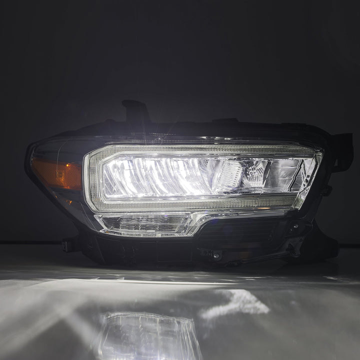 16-23 Toyota Tacoma LUXX-Series LED Crystal Headlights Chrome | AlphaRex