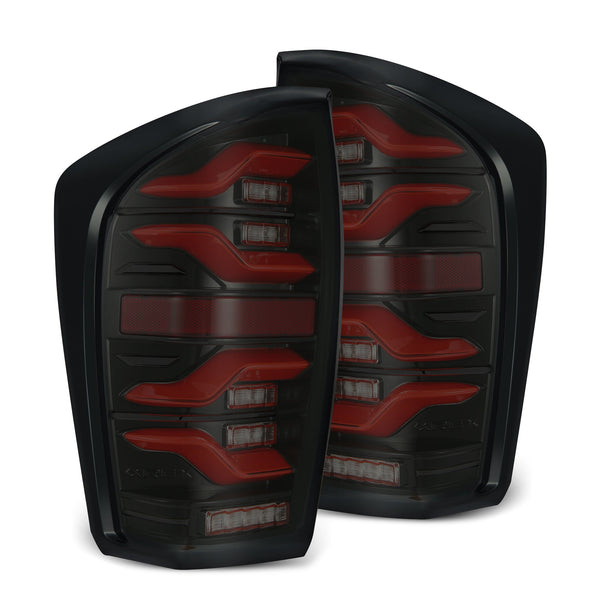 16-23 Toyota Tacoma LUXX-Series LED Tail Lights Black-Red | AlphaRex