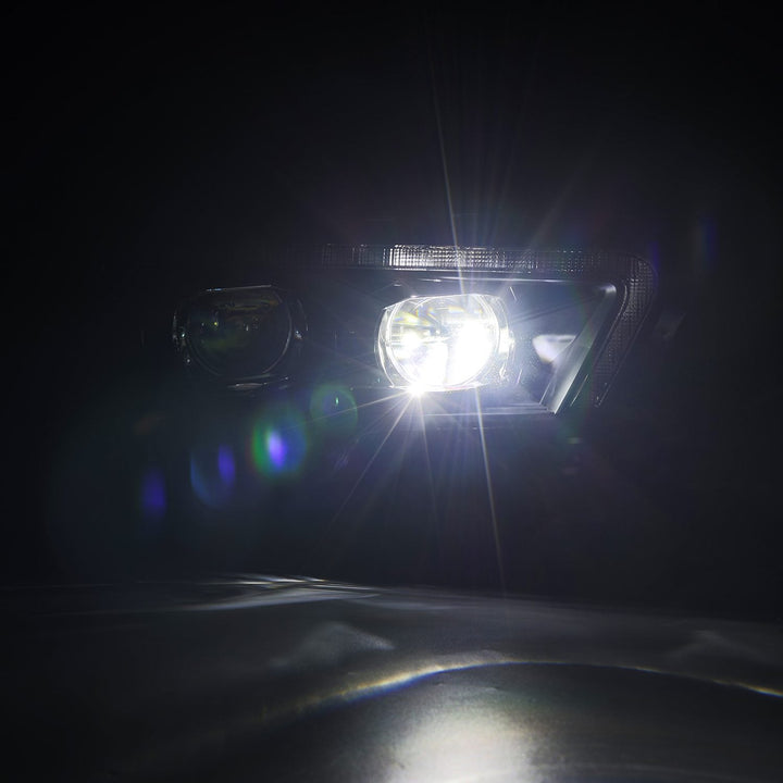 16-23 Toyota Tacoma MK II LUXX-Series LED Projector Headlights Alpha-Black | AlphaRex