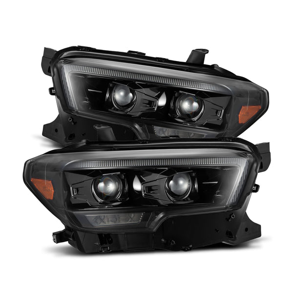 16-23 Toyota Tacoma MK II LUXX-Series LED Projector Headlights Alpha-Black | AlphaRex