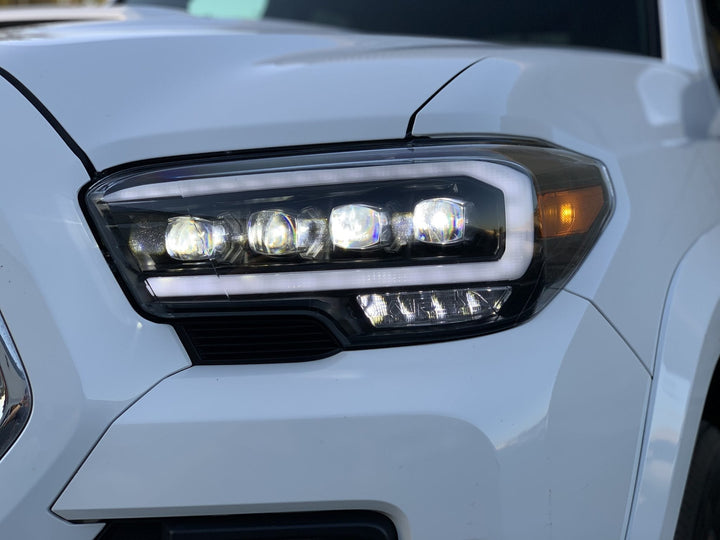 16-23 Toyota Tacoma NOVA-Series LED Projector Headlights Alpha-Black | AlphaRex