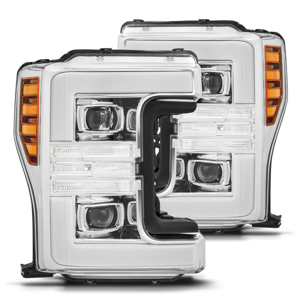 17-19 Ford Super Duty PRO-Series Halogen Projector Headlights Chrome | AlphaRex