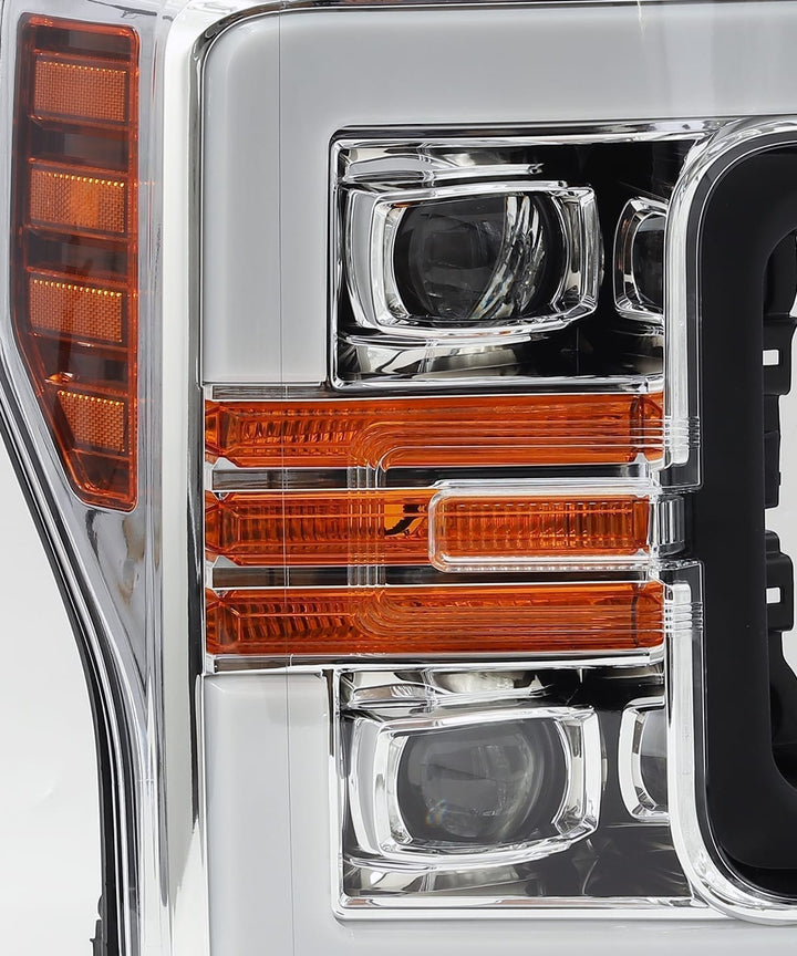 17-19 Ford Super Duty PRO-Series Halogen Projector Headlights Chrome | AlphaRex