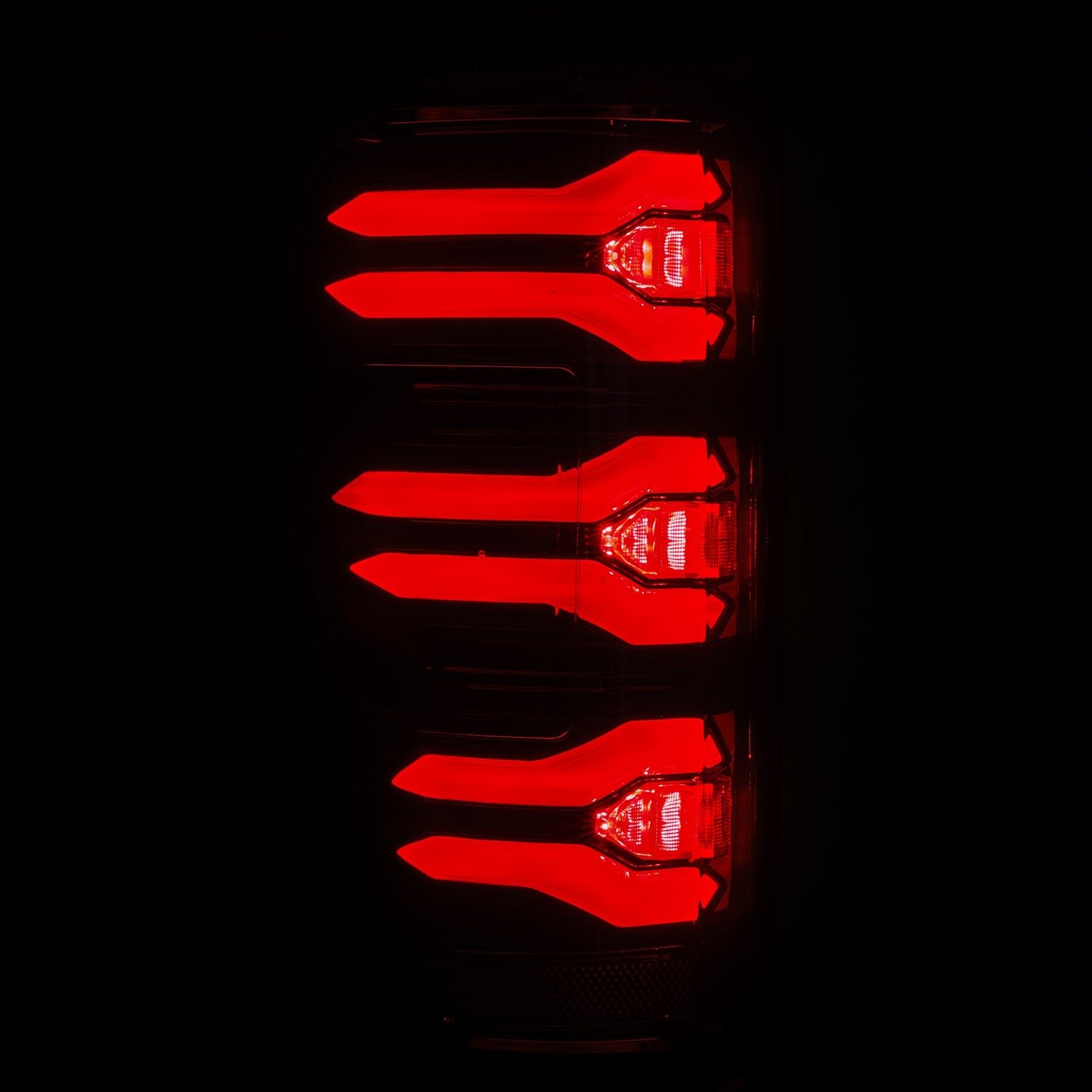 17-22 Ford Super Duty LUXX-Series LED Tail Lights Black-Red – AlphaRex