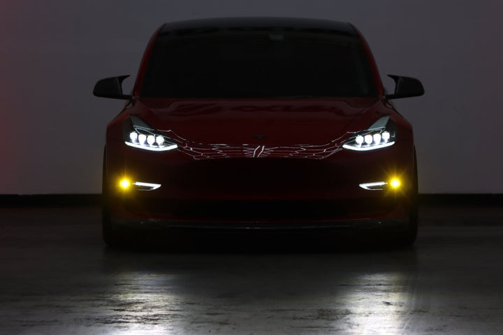 17-23 Tesla Model 3 / 20-24 Model Y DoubleTap Dual Color LED Projector Fog Lights | AlphaRex