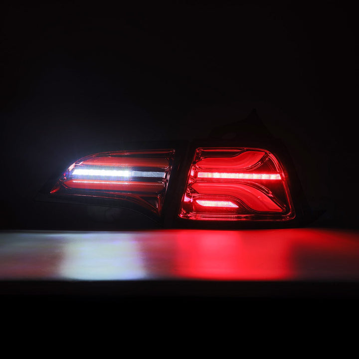 17-23 Tesla Model 3 / 20-24 Model Y (Without Stock Amber Turn Signal) PRO-Series LED Tail Lights Red Smoke | AlphaRex