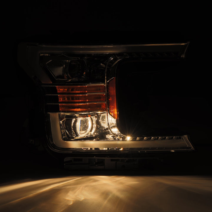 18-20 Ford F150 LUXX-Series LED Projector Headlights Chrome | AlphaRex