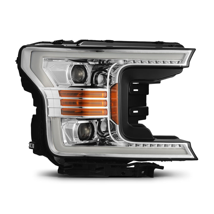 18-20 Ford F150 LUXX-Series LED Projector Headlights Chrome | AlphaRex