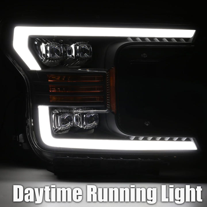 18-20 Ford F150 NOVA-Series LED Projector Headlights Chrome | AlphaRex
