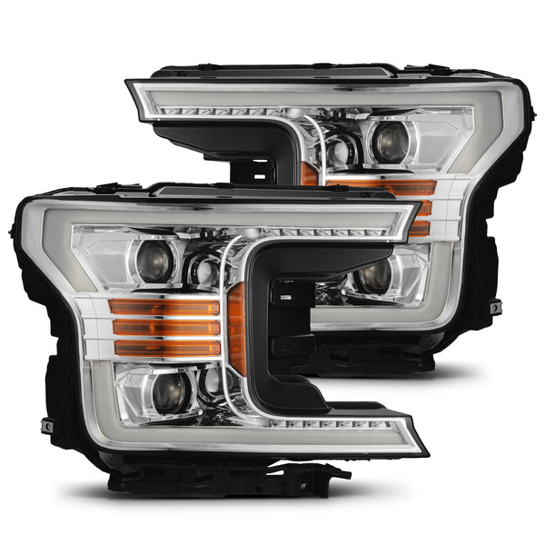 18-20 Ford F150 PRO-Series Halogen Projector Headlights Chrome | AlphaRex