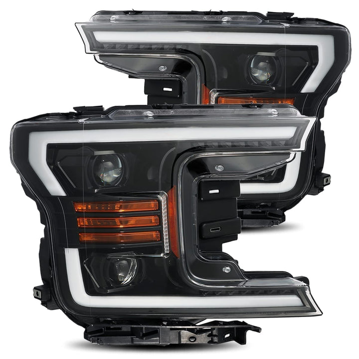 18-20 Ford F150 PRO-Series Halogen Projector Headlights Jet Black | AlphaRex
