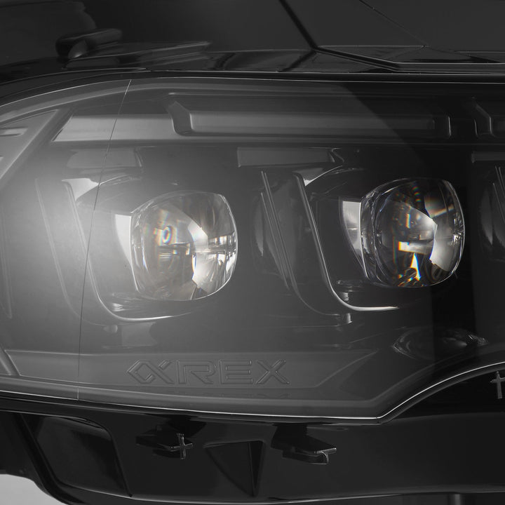 18-23 Ford Mustang MK II NOVA-Series LED Projector Headlights Alpha-Black | AlphaRex