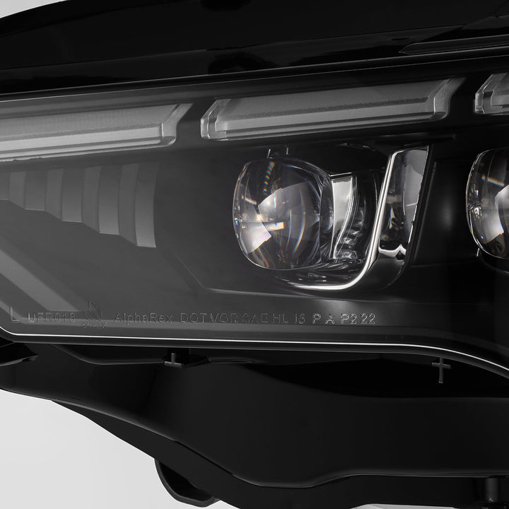 18-23 Ford Mustang MK II NOVA-Series LED Projector Headlights Black | AlphaRex
