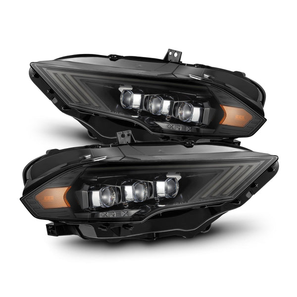 18-23 Ford Mustang NOVA-Series LED Projector Headlights Alpha-Black | AlphaRex