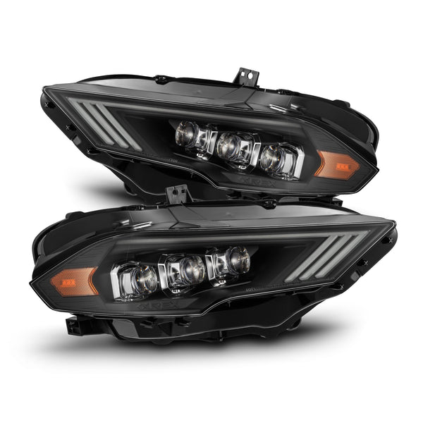 18-23 Ford Mustang NOVA-Series LED Projector Headlights Black | AlphaRex