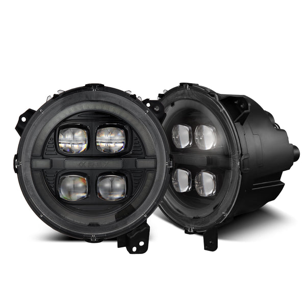 18-24 Jeep Wrangler JL/Gladiator JT NOVA-Series LED Projector Headlights Alpha-black | AlphaRex