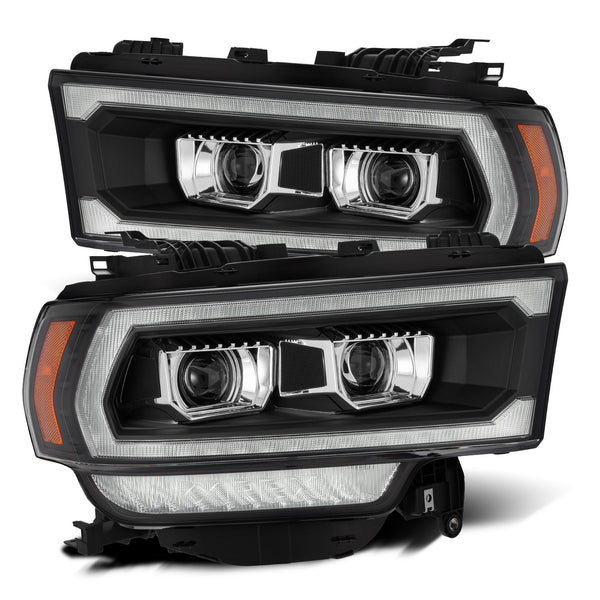 19-22 Ram 2500/3500/4500/5500 PRO-Series Halogen Projector Headlights Black | AlphaRex