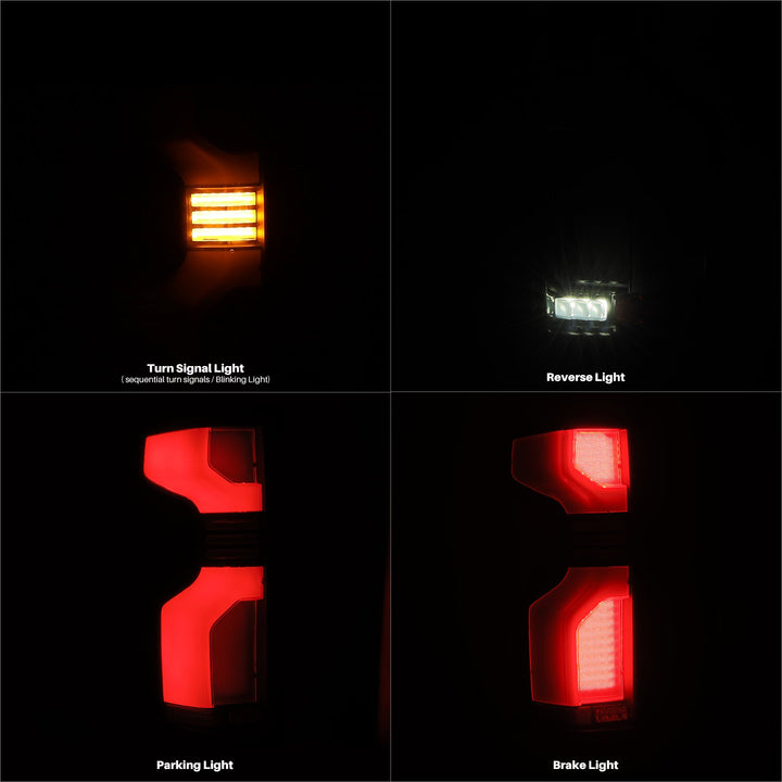 19-24 Chevrolet Silverado 1500 / 20-24 Silverado 2500HD/3500HD LUXX-Series LED Tail Lights Black Red | AlphaRex