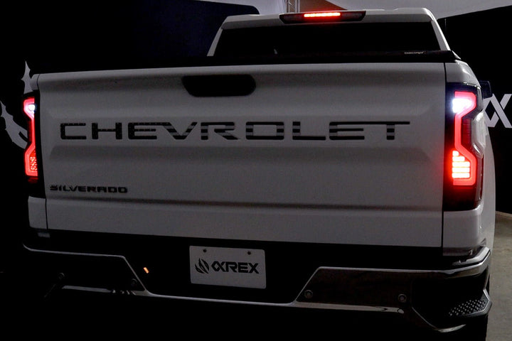 19-23 Chevrolet Silverado 1500 / 20-23 Silverado 2500HD/3500HD PRO-Series LED Tail Lights Jet Black | AlphaRex